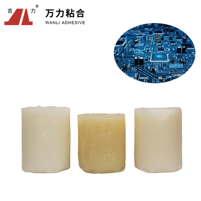 กาวร้อนละลาย PUR ที่เป็นของแข็งสีเหลือง พันธะชิ้นส่วนอิเล็กทรอนิกส์ PUR-4184-4